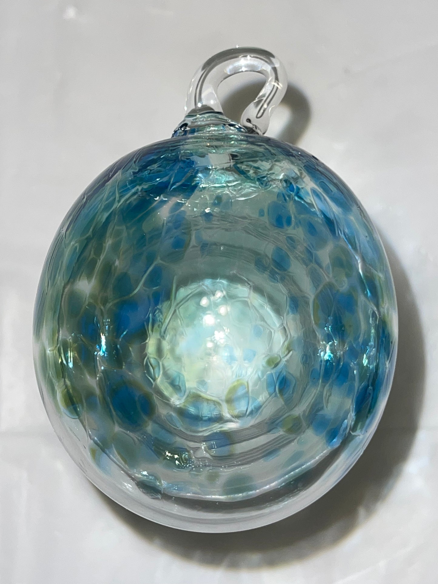 BLUE/GREEN CLEAR ORNAMENT