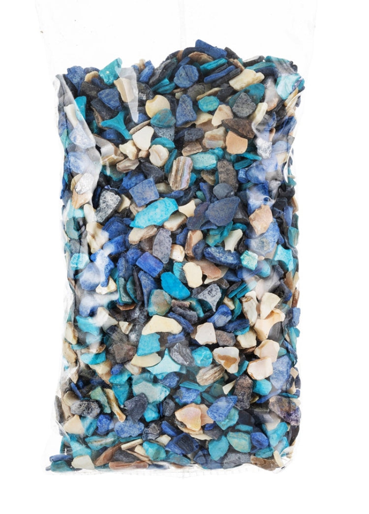 Teal Aqua Pearl Mix Crushed Shells 510-8oz