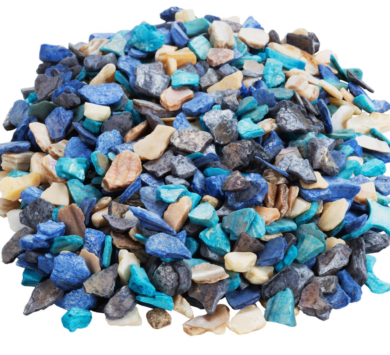 Teal Aqua Pearl Mix Crushed Shells 510-8oz