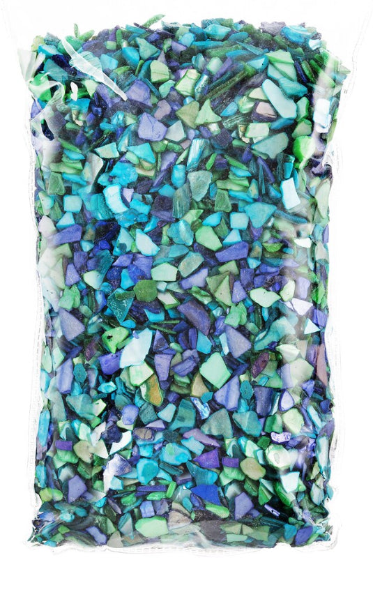 Teal-Aqua-Purple Crushed Shells - 500-8oz