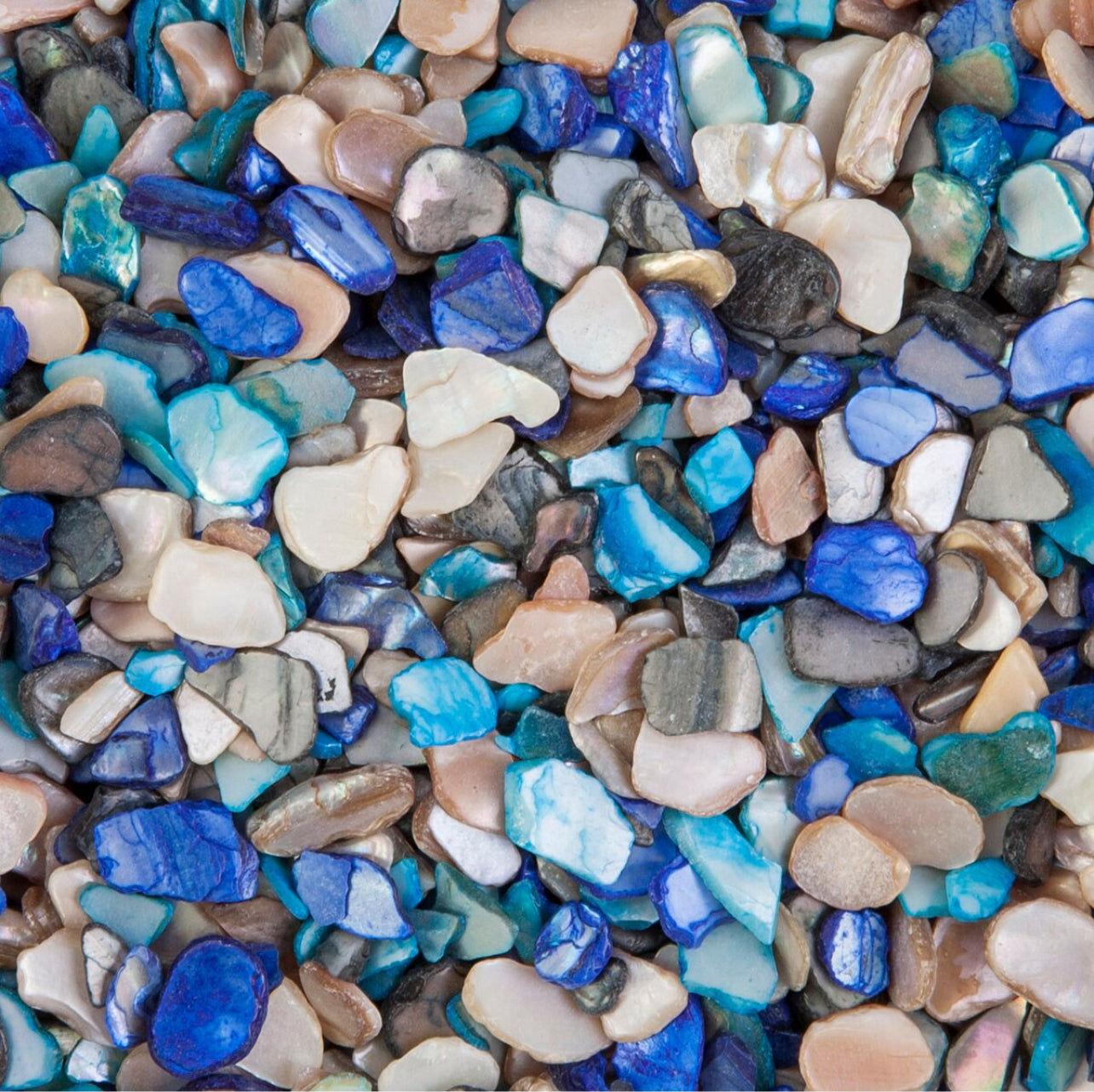 Teal Aqua Pearl Mix Crushed Shells 510-8oz