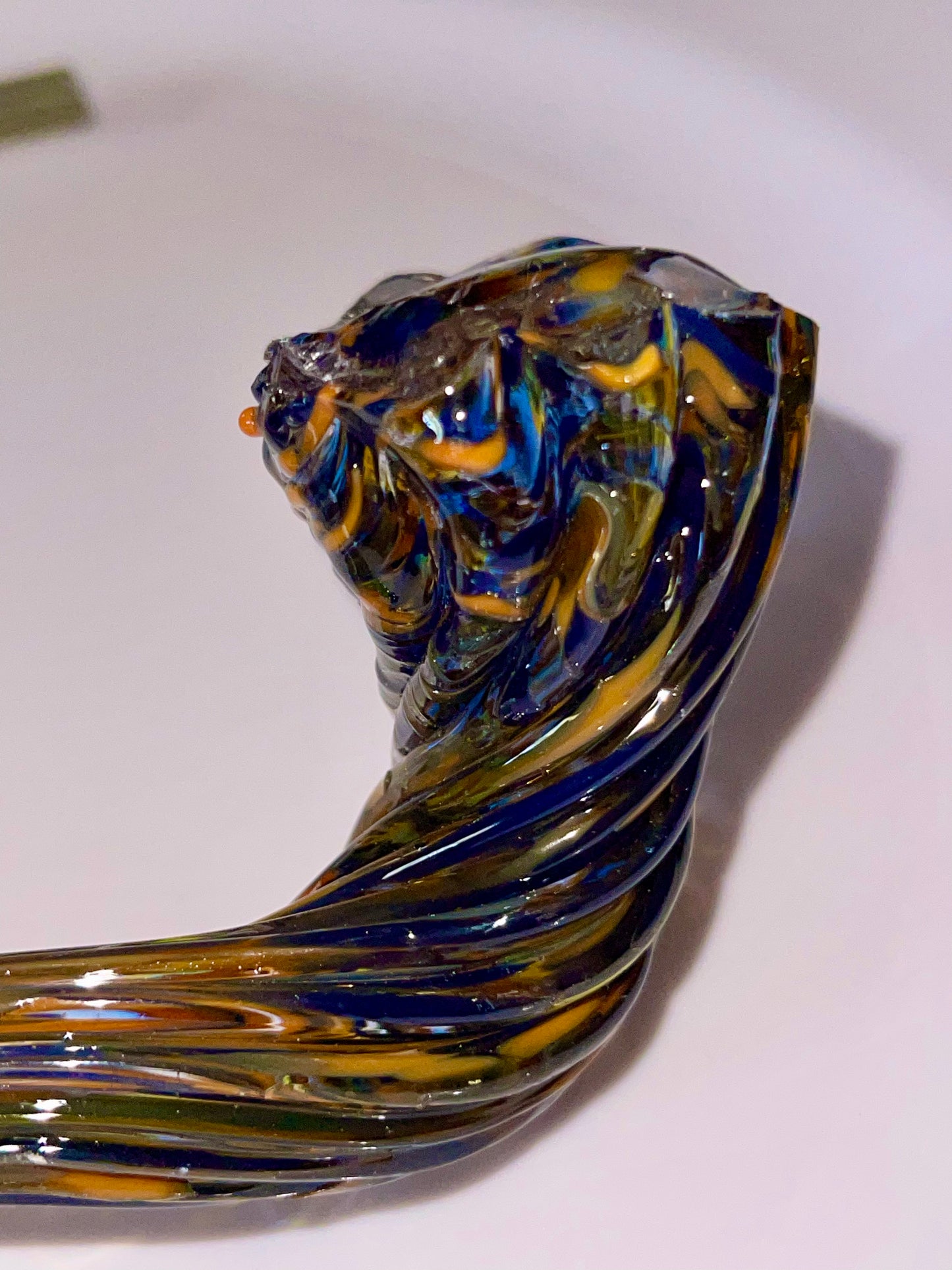 BLUE ORANGE SWIRL 13"