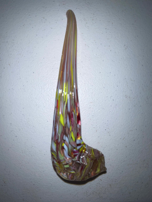 SOLD - PINK SWIRL BLOWN GLASS STEM