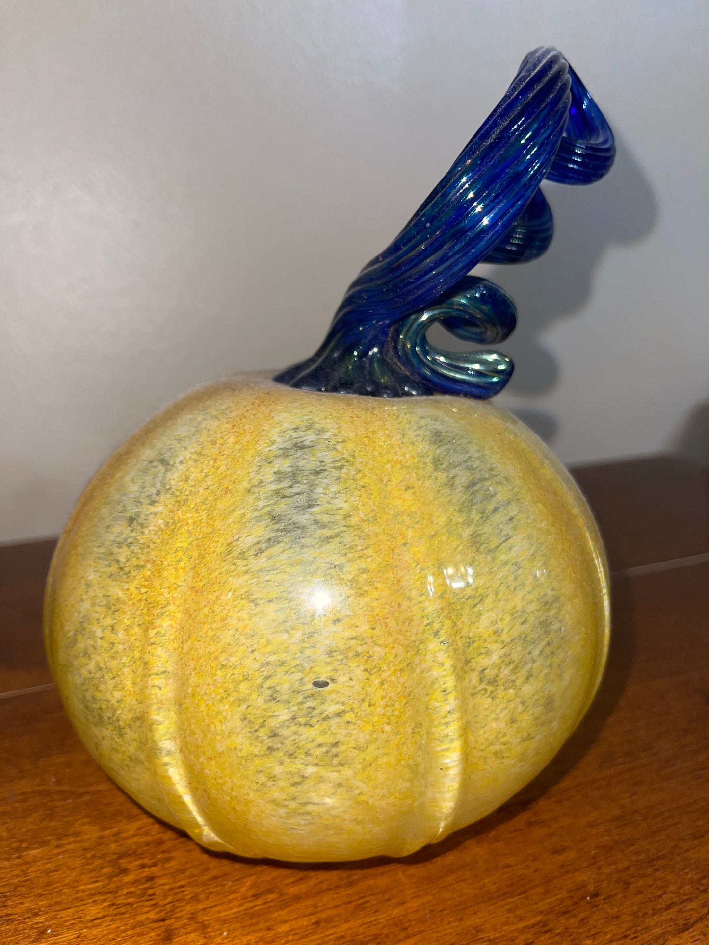 SOLD - ORANGE BG Pumpkin & Stem