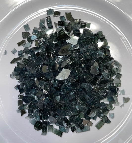 Grayish-Black Crushed Glass 1/4"