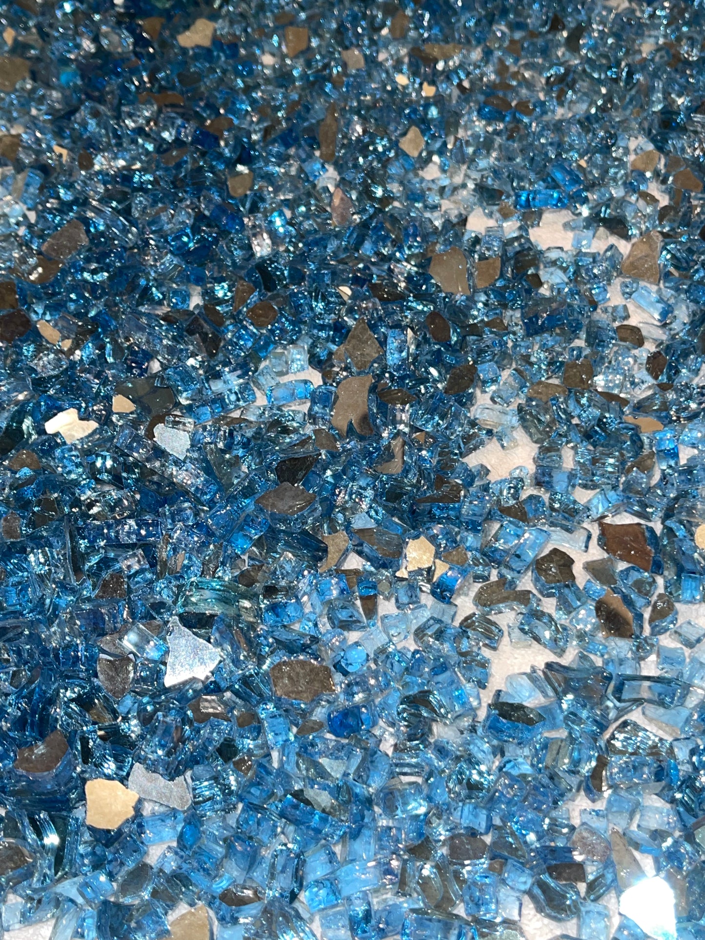 Neptune Blue Crushed Reflective Glass 1/4"-1/2"