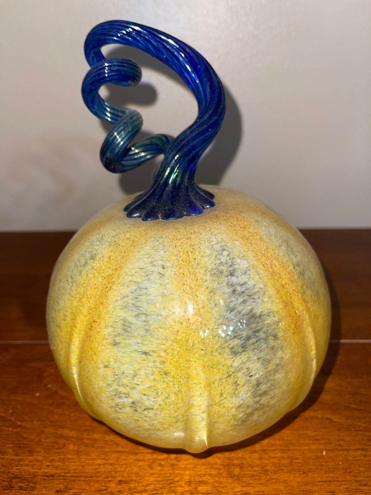 SOLD - ORANGE BG Pumpkin & Stem