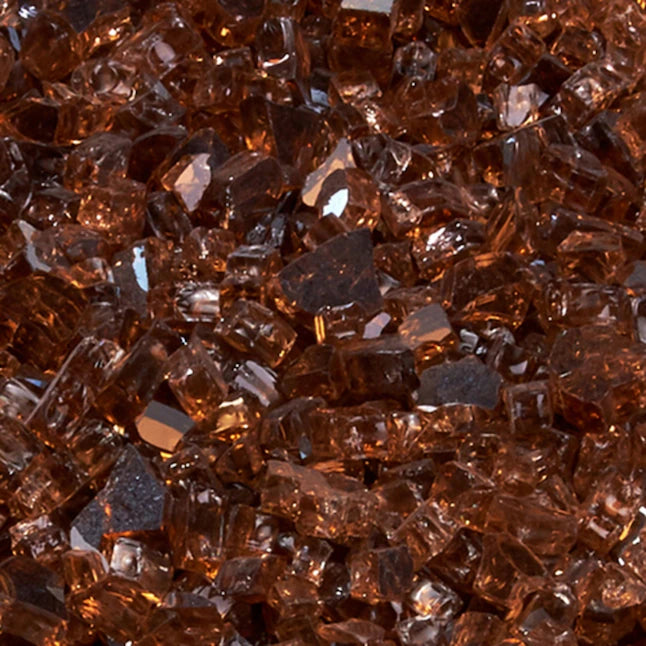 Copper Brown Crushed Reflective Glass 1/4"