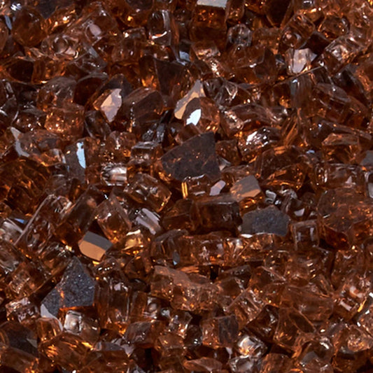 Copper Brown Crushed Reflective Glass 1/4"