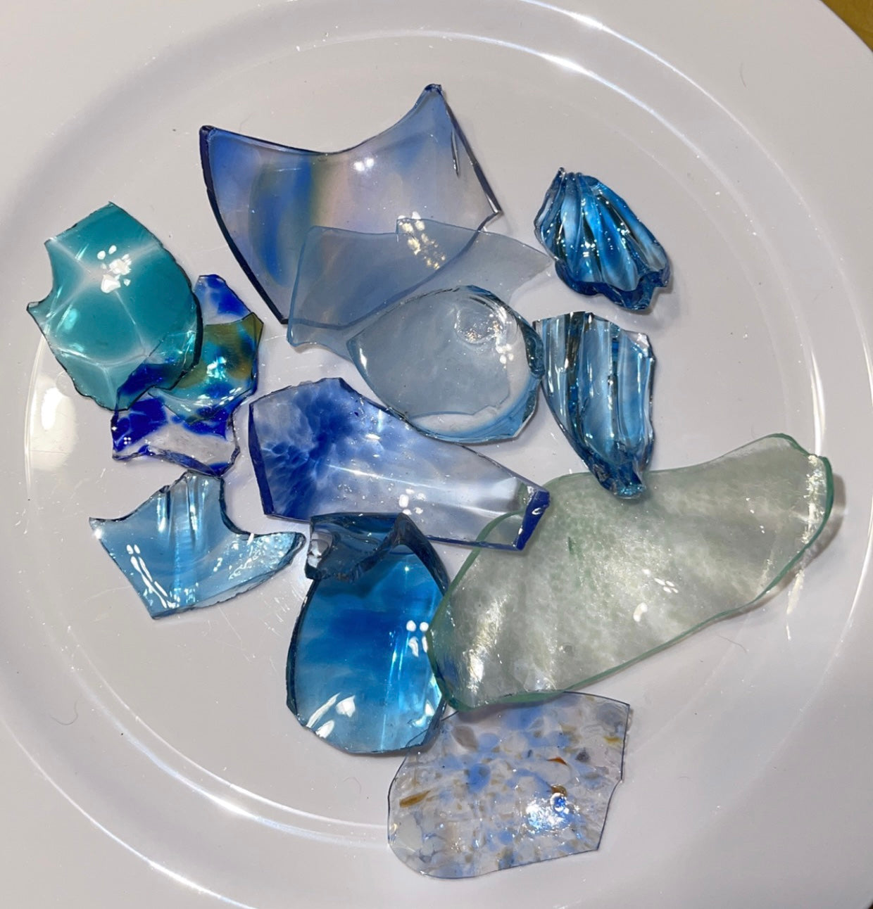 Blue Blown Glass Mix