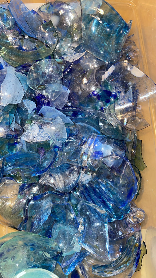 Blue Blown Glass Mix