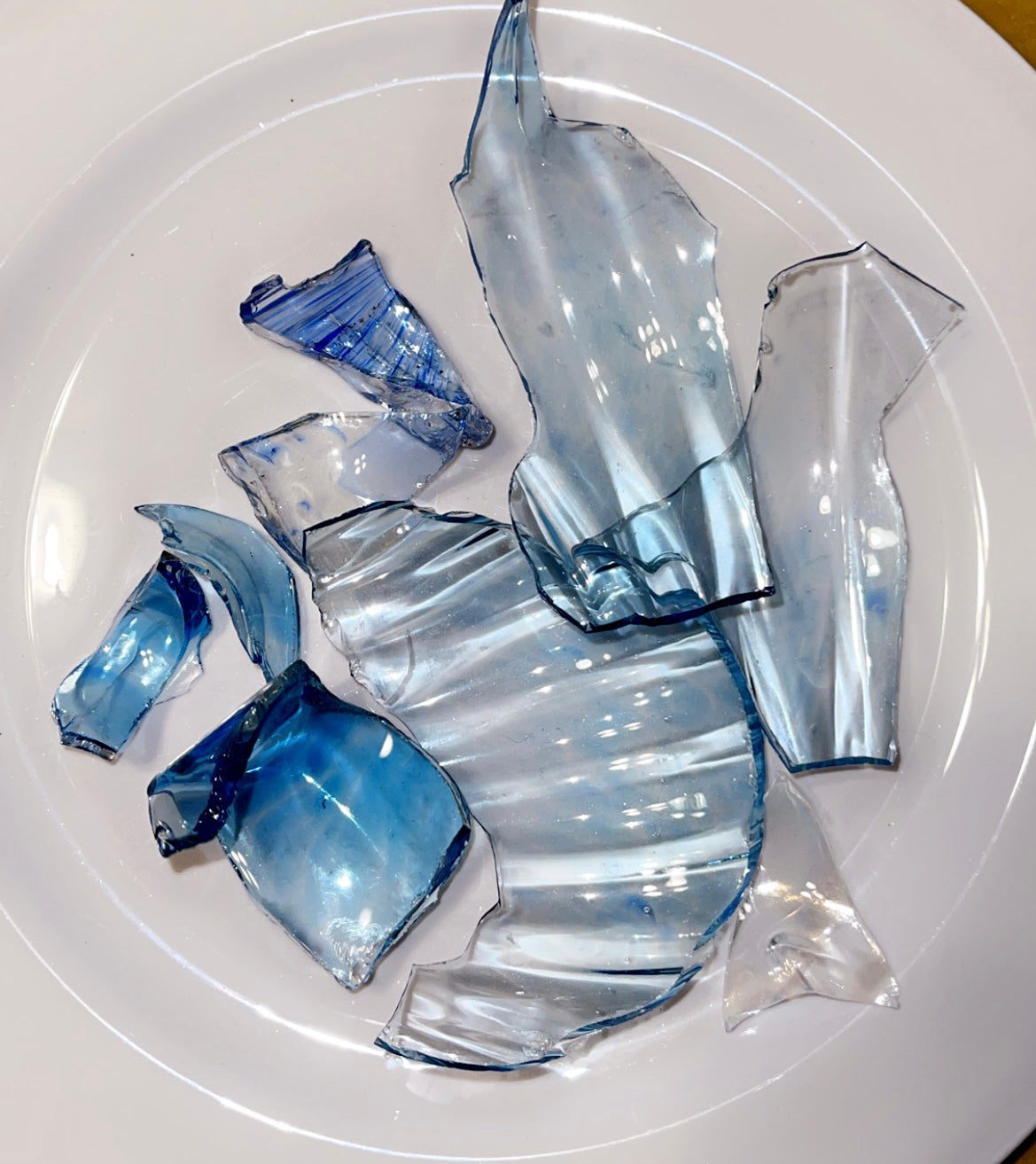 Baby Blue Blown Glass Mix